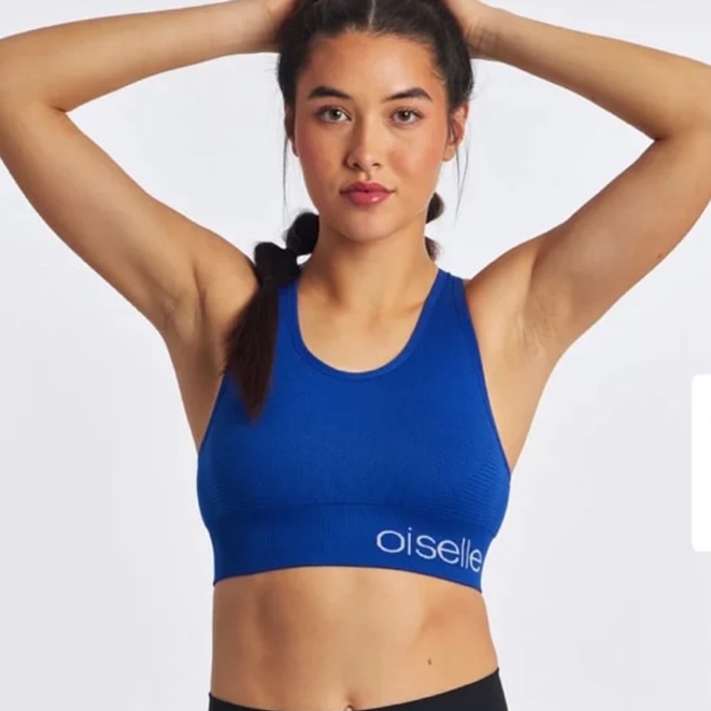 NWT Oiselle In2Sports Bra Sports Athletic Yoga Work Out Caspian Blue Large L